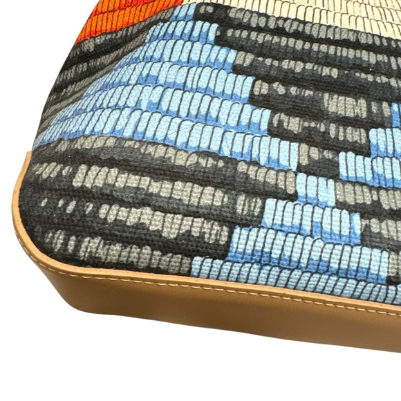 Longchamp Roseau Panier d'Art Tote Red/Ocean - Picture 3 of 11